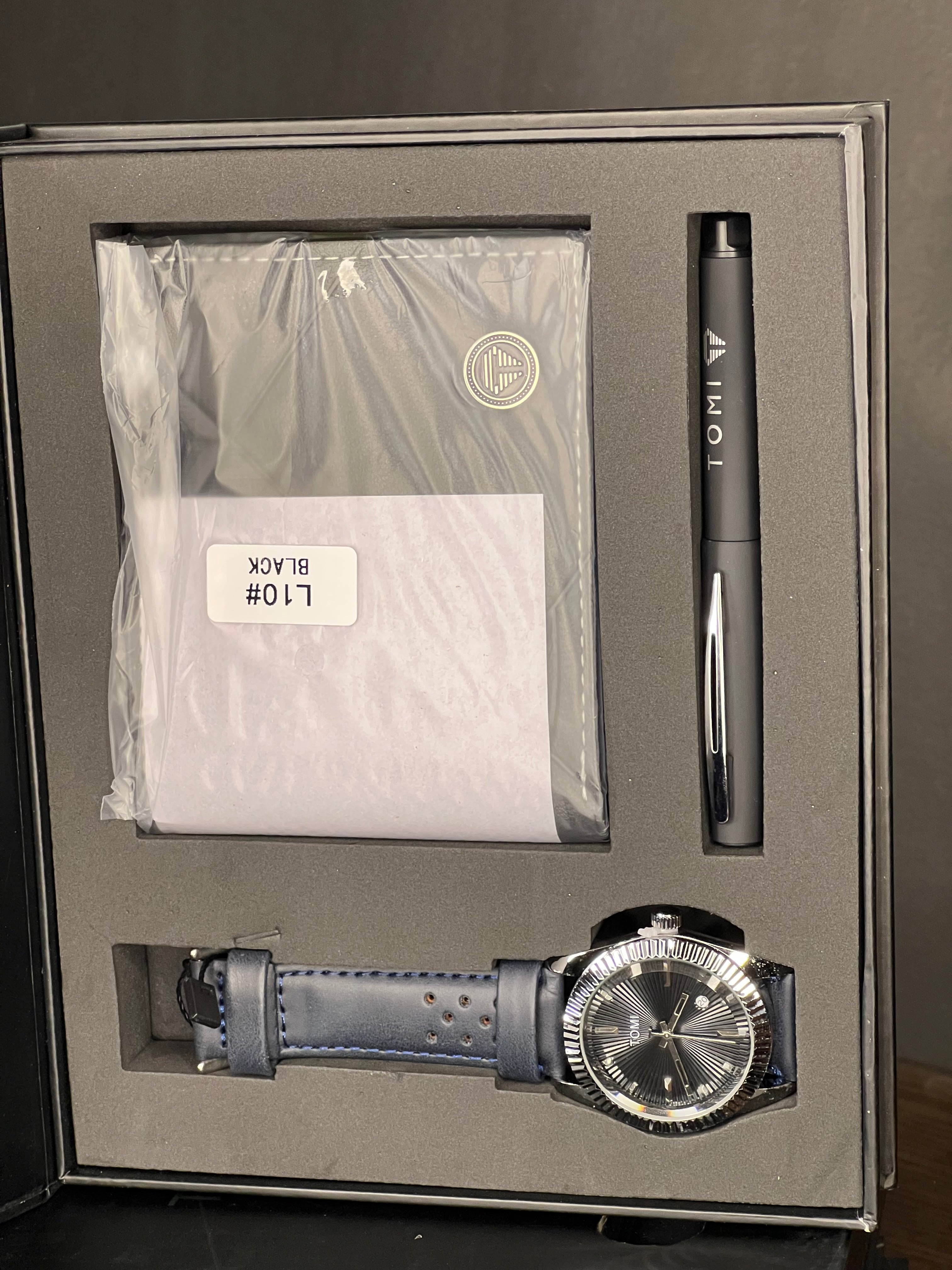 Luxury Blue Gift Set – Men’s Watch, Pen &amp; Notebook Combo