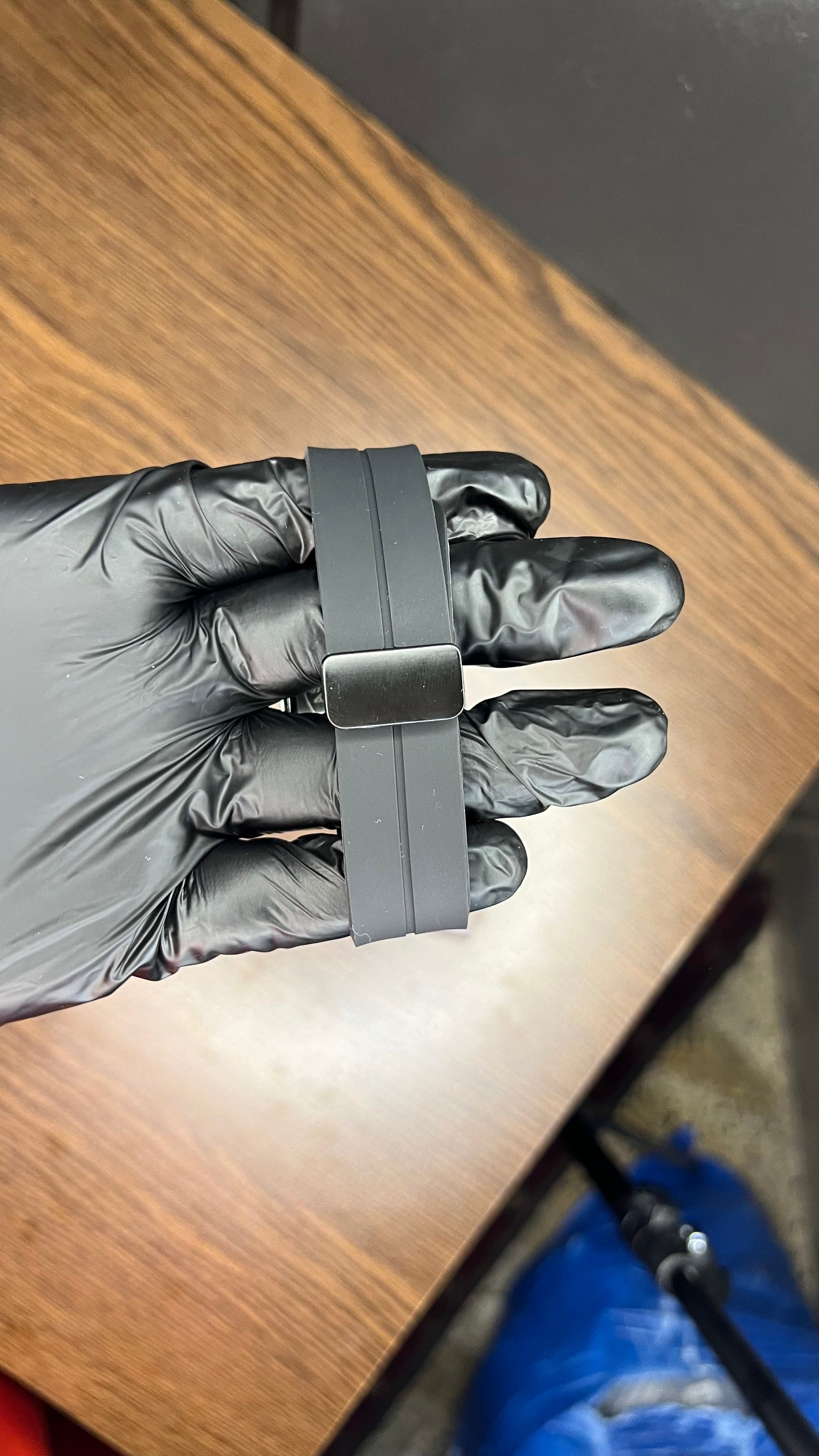 Smart Time Square Black Quartz Watch with Silicone Strap