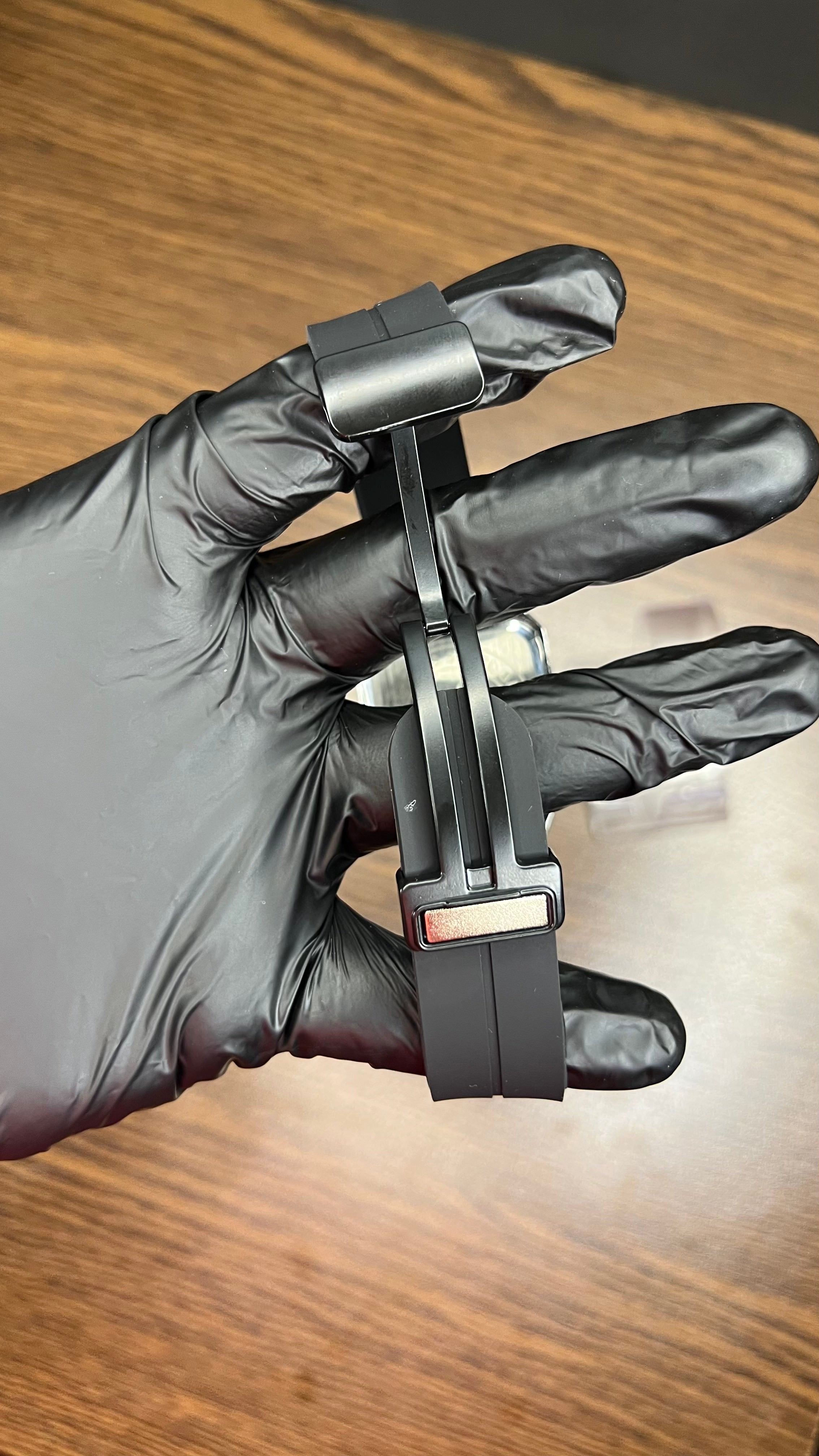 Smart Time Square Black Quartz Watch with Silicone Strap