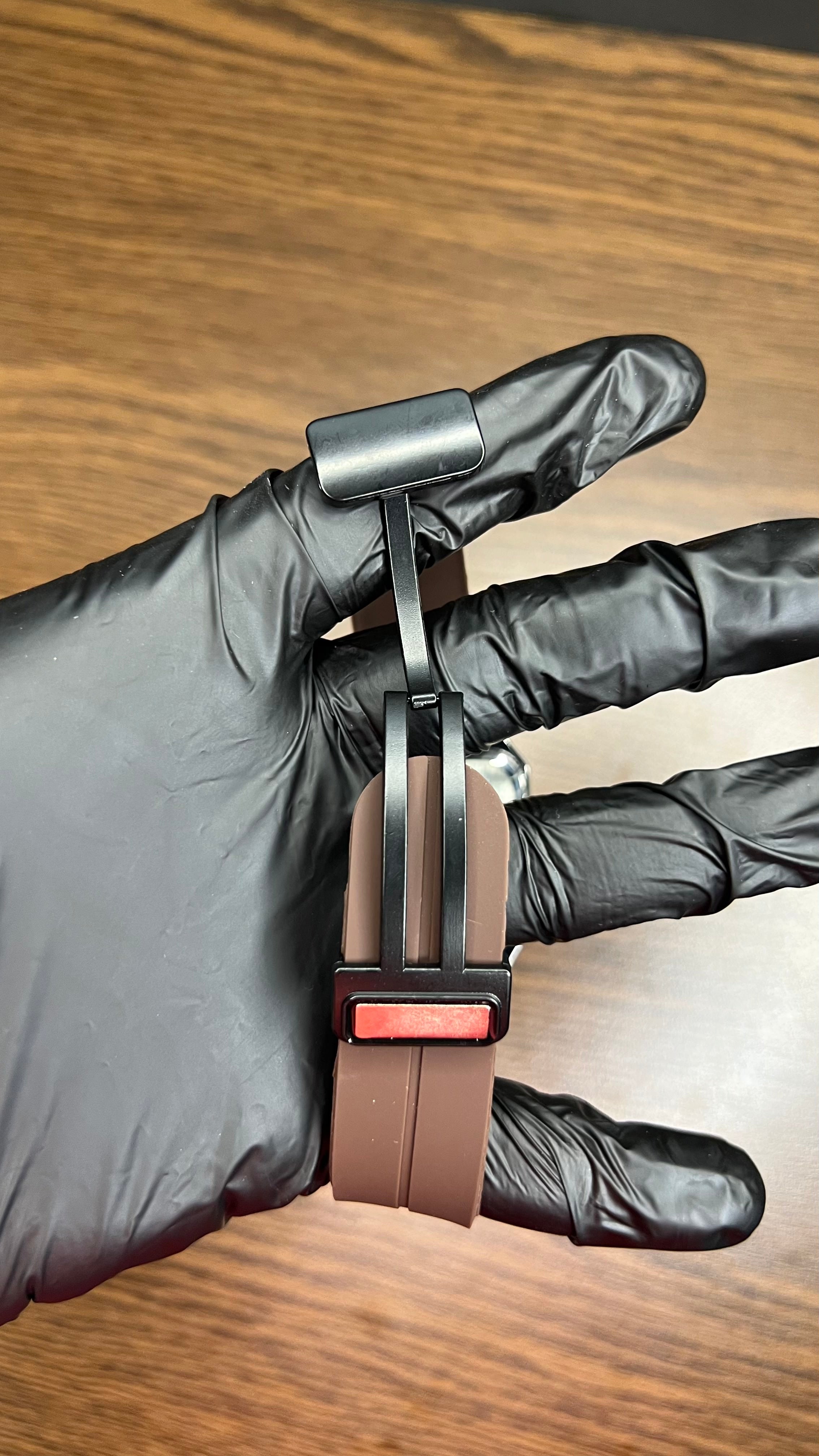 Smart Time Square Brown Arabic Numeral Quartz Watch – Silver Case with Brown Silicone Strap